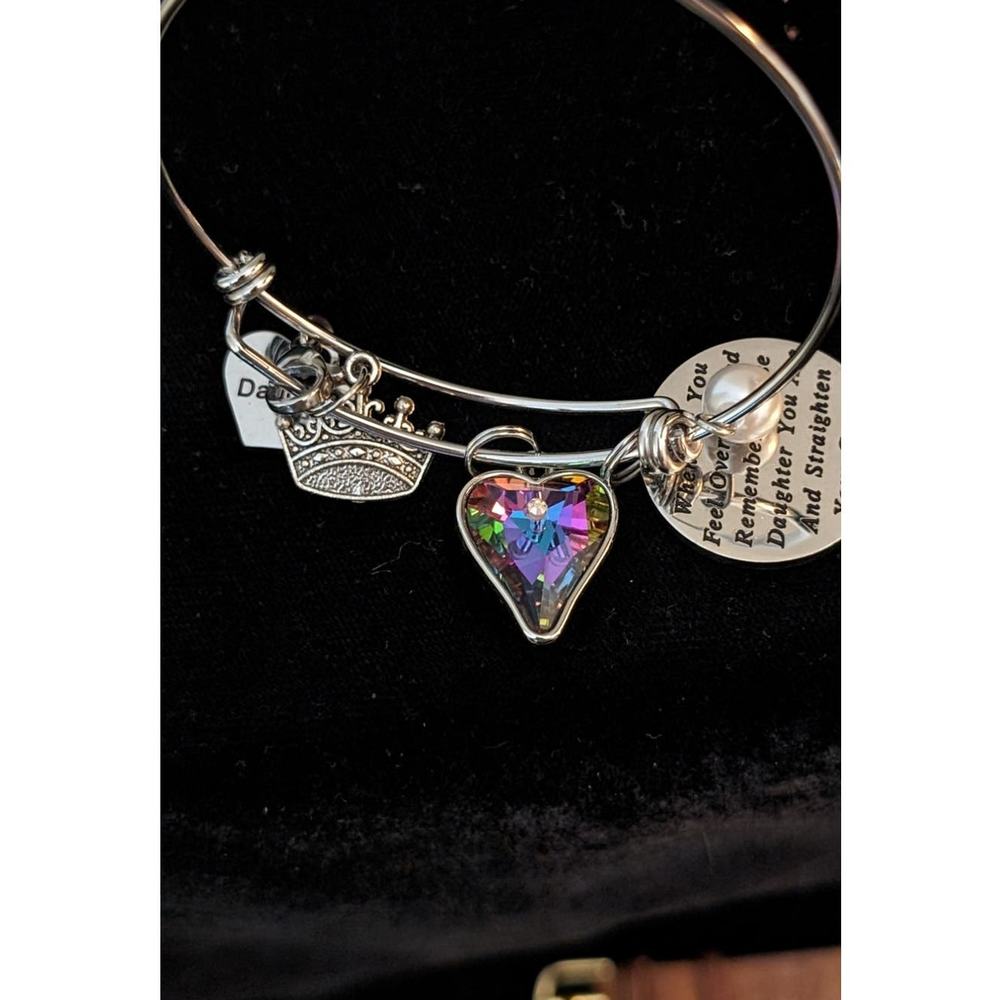 Three Silver Tone Bangle Style Bracelets - image 7